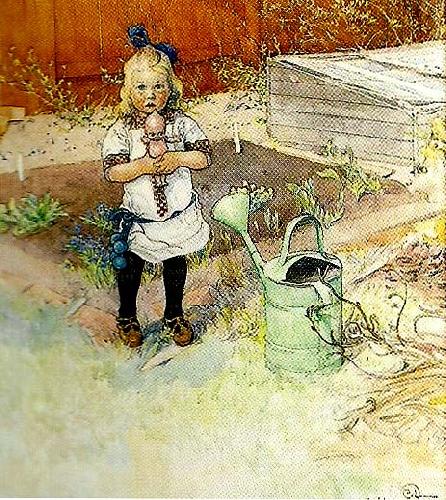 Carl Larsson den underliga dockan oil painting image